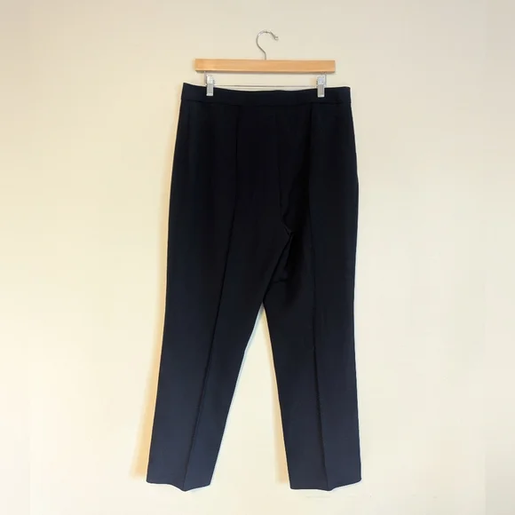 Tory Burch Navy Pleated Trousers - Picture 4 of 4